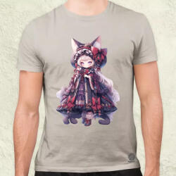 Magnolion Chibi macskalány v4 férfi póló (6792)
