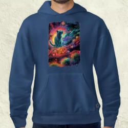 Magnolion Pszichedelikus éteri macska álomkép v1 férfi pulóver (3425-P)