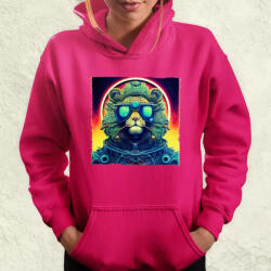 Magnolion Pszichedelikus Steampunk Oroszlán v2 női pulóver (494-PN)