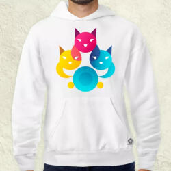 Magnolion Macska sziluett v3 férfi pulóver (7331-P)