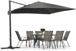 Garden Point antracit Siena 3x3m-es kerti napernyő (GAP1142)