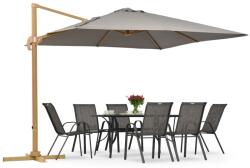 Garden Point Siena 3x3m-es fa alakú kerti napernyő szürke huzattal Garden Point (GAP1145)