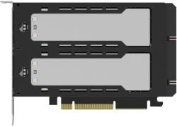 ICYDOCK ExpressSlot Elite PCIe x16 2x M. 2 NVMe SSD fekete/ezüst MB842M5P-B (MB842M5P-B)
