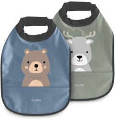 Nuvita 2db-os vízálló előke - Powder Blue/Sage Green 4371 - kreativjatek