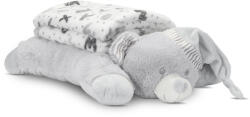 Lorelli Poffy Duo takaró 75x90 cm párnával 45x30 cm - White Grey Teddy Bear - kreativjatek