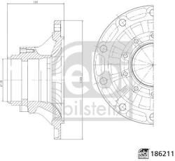 Febi Bilstein Butuc roata FEBI BILSTEIN 186211 (186211)