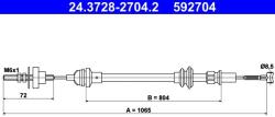 ATE Cablu ambreiaj ATE 24.3728-2704.2 (24.3728-2704.2)