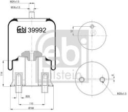 Febi Bilstein Burduf, suspensie pneumatica FEBI BILSTEIN 39992 (39992)
