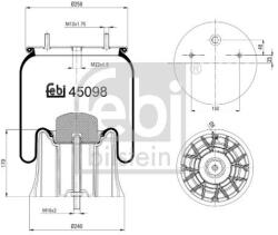Febi Bilstein Burduf, suspensie pneumatica FEBI BILSTEIN 45098 (45098)