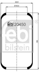 Febi Bilstein Burduf, suspensie pneumatica FEBI BILSTEIN 20450 (20450)