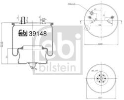 Febi Bilstein Burduf, suspensie pneumatica FEBI BILSTEIN 39148 (39148)