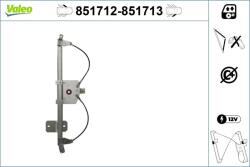 VALEO Mecanism actionare geam VALEO 851712 (851712)