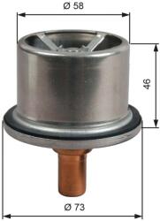 GATES Termostat, lichid racire GATES TH51287G1 (TH51287G1) - fixbox