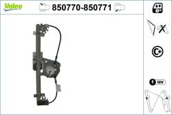 VALEO Mecanism actionare geam VALEO 850770 (850770)