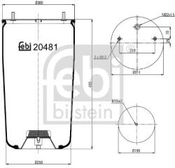 Febi Bilstein Burduf, suspensie pneumatica FEBI BILSTEIN 20481 (20481)
