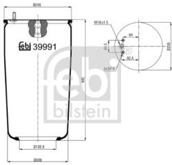 Febi Bilstein Burduf, suspensie pneumatica FEBI BILSTEIN 39991 (39991)