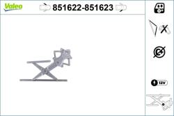 VALEO Mecanism actionare geam VALEO 851622 (851622)