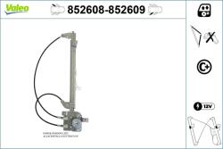 VALEO Mecanism actionare geam VALEO 852608 (852608)