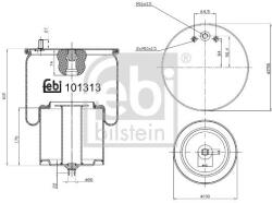 Febi Bilstein Burduf, suspensie pneumatica FEBI BILSTEIN 101313 (101313)