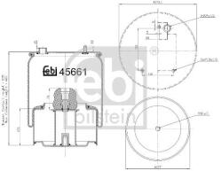 Febi Bilstein Burduf, suspensie pneumatica FEBI BILSTEIN 45661 (45661)