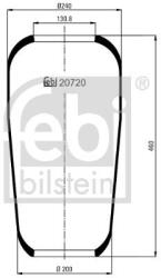 Febi Bilstein Burduf, suspensie pneumatica FEBI BILSTEIN 20720 (20720)