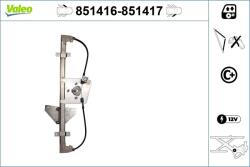 VALEO Mecanism actionare geam VALEO 851416 (851416) - fixbox