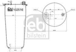 Febi Bilstein Burduf, suspensie pneumatica FEBI BILSTEIN 102516 (102516)