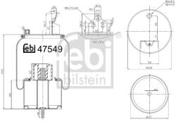 Febi Bilstein Burduf, suspensie pneumatica FEBI BILSTEIN 47549 (47549)