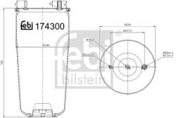 Febi Bilstein Burduf, suspensie pneumatica FEBI BILSTEIN 174301 (174301)