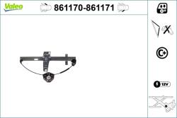 VALEO Mecanism actionare geam VALEO 861170 (861170)