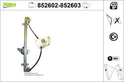VALEO Mecanism actionare geam VALEO 852602 (852602)