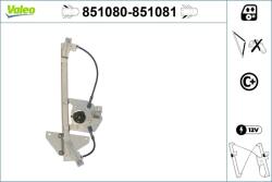 VALEO Mecanism actionare geam VALEO 851080 (851080)