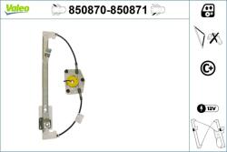 VALEO Mecanism actionare geam VALEO 850870 (850870) - fixbox