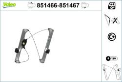 VALEO Mecanism actionare geam VALEO 851466 (851466)