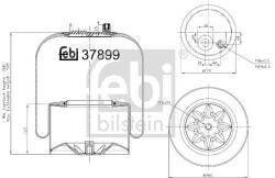 Febi Bilstein Burduf, suspensie pneumatica FEBI BILSTEIN 37899 (37899)
