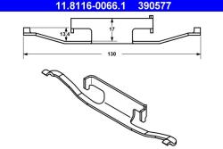 ATE Arc, etrier frana ATE 11.8116-0066.1 (11.8116-0066.1)