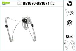 VALEO Mecanism actionare geam VALEO 851870 (851870)