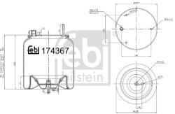 Febi Bilstein Burduf, suspensie pneumatica FEBI BILSTEIN 174367 (174367)