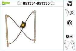 VALEO Mecanism actionare geam VALEO 851334 (851334)