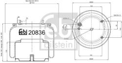 Febi Bilstein Burduf, suspensie pneumatica FEBI BILSTEIN 20836 (20836)