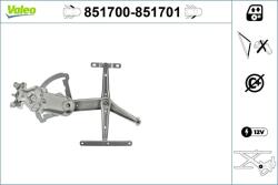 VALEO Mecanism actionare geam VALEO 851700 (851700)
