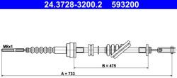 ATE Cablu ambreiaj ATE 24.3728-3200.2 (24.3728-3200.2)