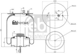 Febi Bilstein Burduf, suspensie pneumatica FEBI BILSTEIN 101345 (101345)