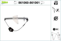 VALEO Mecanism actionare geam VALEO 861060 (861060)