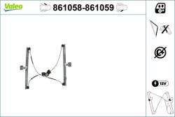 VALEO Mecanism actionare geam VALEO 861058 (861058)