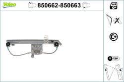 VALEO Mecanism actionare geam VALEO 850662 (850662) - fixbox