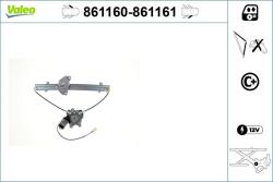 VALEO Mecanism actionare geam VALEO 861161 (861161)