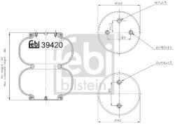 Febi Bilstein Burduf, suspensie pneumatica FEBI BILSTEIN 39420 (39420)