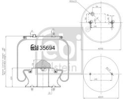 Febi Bilstein Burduf, suspensie pneumatica FEBI BILSTEIN 35694 (35694)