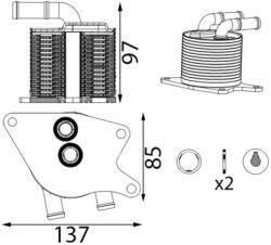 MAHLE Radiator racire ulei, cutie de viteze automata MAHLE CLC 429 000S (CLC 429 000S)
